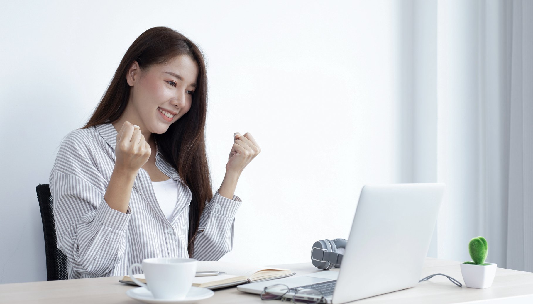 Woman Using Her Laptop